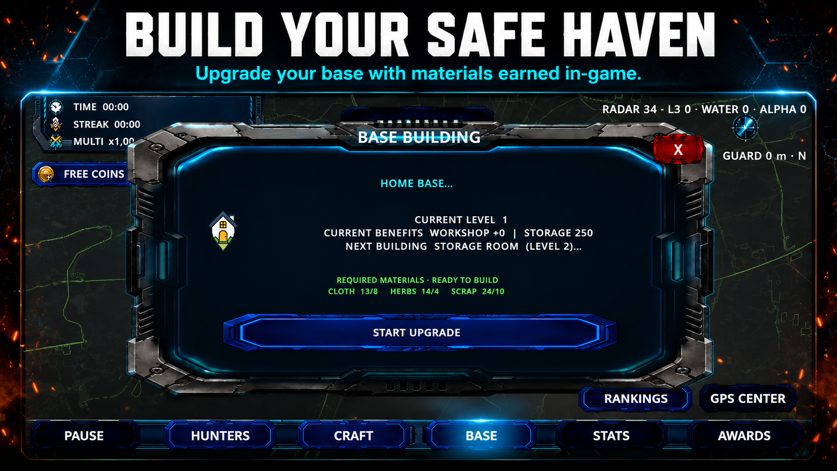 ZombieRaid base building screen